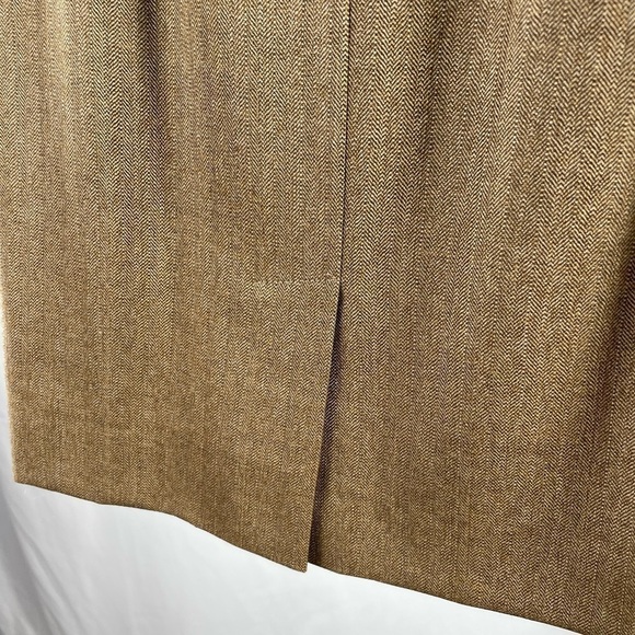 Vintage MaxMara Virgin Wool Pencil Skirt in Brown Size 2 - Picture 5 of 10